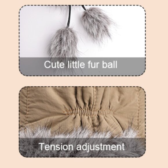 Women’s Faux Fur Trapper Hat with Pom-Poms – Warm Ear Flap Winter Hat